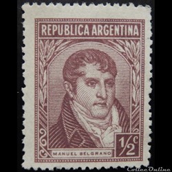Argentine 00363 général Manuel Belgrano 1/2c de 1935