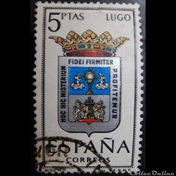Espagne 01214C armoiries de Lugo 5Ptas de 1964