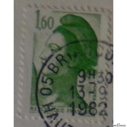 02219 République, type Liberté - 1F60 vert de 1982