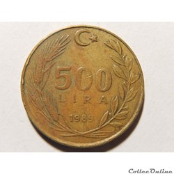 500 lira de 1989