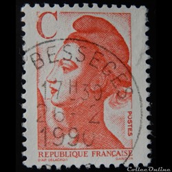 02616 République, type Liberté Timbre sans valeur faciale - Lettre C rouge