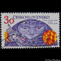 Tchécoslovaquie 02123 recherche spatiale 30 h de 1975
