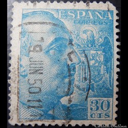 Espagne 00790 général Francisco Franco 30c de 1949