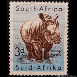 Afrique du Sud 00205 Rhinocéros blanc 3d de 1954