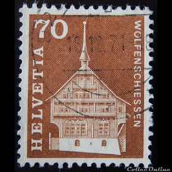 Suisse 00795 Lussy-Höchhus, Wolfenschiessen, Nidwalden 70cts de 1967