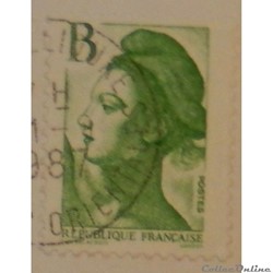 02483 La République, type Liberté - B vert de 1987