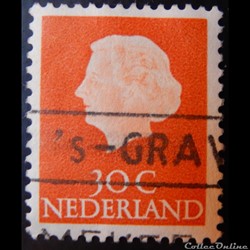 Pays-Bas 00604 reine Juliana 30c de 1954