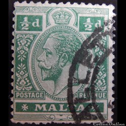 Malte 00043 roi Edward VII 1/2d de 1914