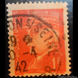 00514 Pétain, type Hourriez, 1 F rouge