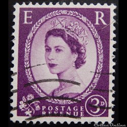 Royaume-Uni 00291ab reine Elisabeth II 3d de 1955