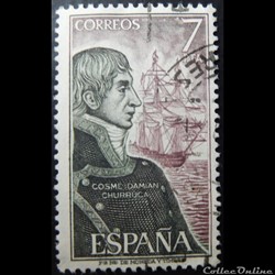 Espagne 01954 Cosme Damian Churruca 7Ptas de 1976