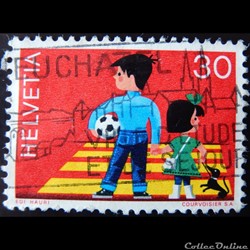 Suisse 00839 enfants et passage piéton 30cts de 1969