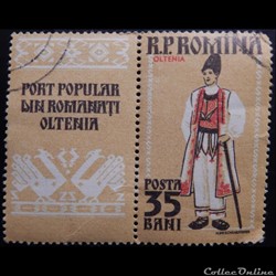 Roumanie 01596 Costume folklorique de Oltenia 35 Bani de 1958