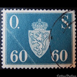 Norvège S0065 armoiries 60ore de 1951