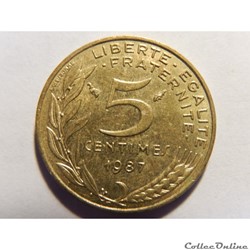 5 centimes Marianne 1987