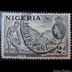 Nigeria 00089A minerai d'étain 2d de 1956