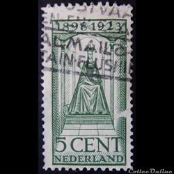 Pays-Bas 00119 reine Wilhelmina 5c de 1923