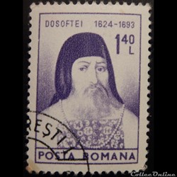 Roumanie 02860 Dosoftei (1624-1693) clerc itinérant 1.40 Lei de 1974