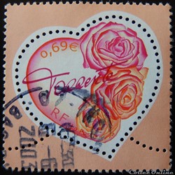03539 Saint Valentin Le coeur Torrente avec bouquet de roses 0.69€