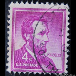 Etats Unis 00589 Abraham Lincoln 4c de 1954