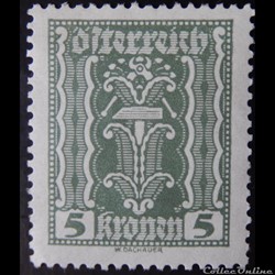 Autriche 00258 symbolisme : marteau et pince 5kr de 1922