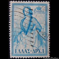 Grèce 00628 reine Amalia 1d de 1956