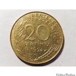 20 centimes Marianne 1994 "dauphin"
