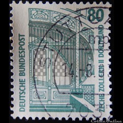 Allemagne RFA 01169 entré principale de la mine Zollern II 80pf de 1987