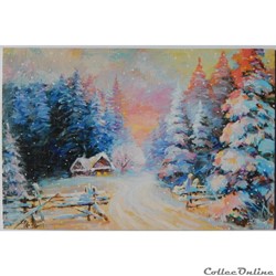 CP Peinture paysage hivernal