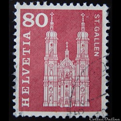 Suisse 00655 cathédrale de St Gall 80cts de 1960