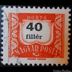 Hongrie T0227B chiffre 40f de 1965