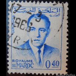 Maroc 00441B roi Hassan II 0.40d de 1965