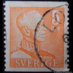 Suède 00333 roi Gustave V 5öre de 1948