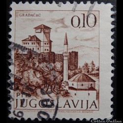 Yougoslavie 01351 bâtiments de Gradacac 0.10 Din de 1972