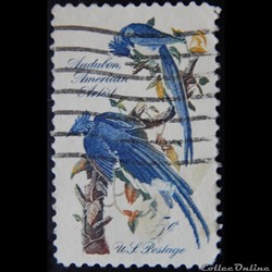Etats Unis 00756 Geai à face noir, Audubon 5c de 1963