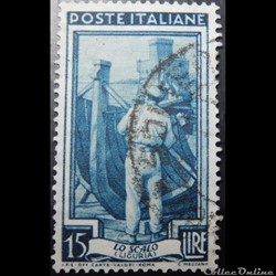 Italie 00579 Ligurie, la cale de halage 15 lires de 1950