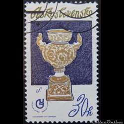 Tchécoslovaquie 02218 porcelaine traditionnelle tchèque 30 h de 1977