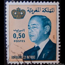 Maroc 00912 roi Hassan II 0.50d de 1981