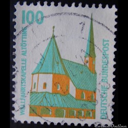 Allemagne RFA 01238 chapelle d'Altötting 100pf de 1989