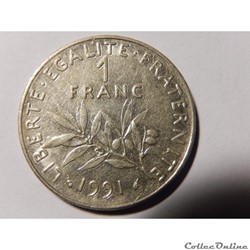 1 franc semeuse 1991