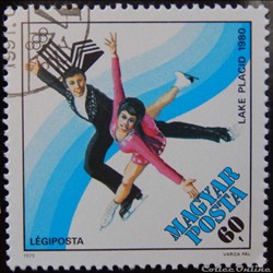 Hongrie PA0423 patinage artistique 60f de 1979