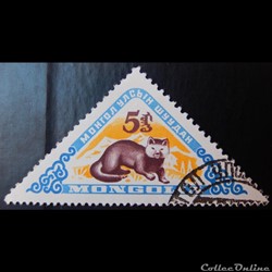 Mongolie 00150 Zibeline 5 M de 1959