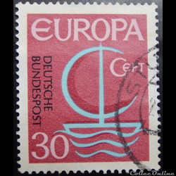 Allemagne RFA 00377 bateau 30pf de 1966
