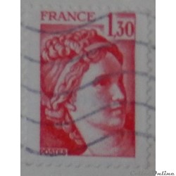 02059 Sabine de Gandon 1F30 rouge de 1979
