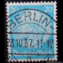 Allemagne Reich 00452 président Paul Von Hindenburg 20pf de 1933