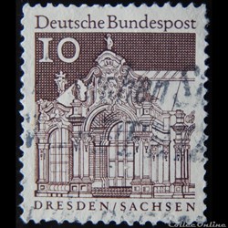 Allemagne RFA 00391 pavillon Zwinger, Dresden 10pf de 1967
