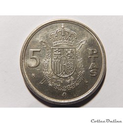Espagne, 5 pesetas de 1989
