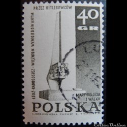 Pologne 01611 mémorial 2ème guerre mondiale de Lodz 40Gr de 1967