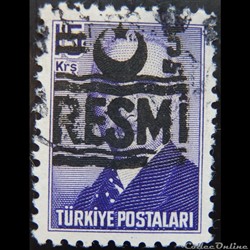 Turquie S0030 Ismet Inonu, type A 5 kurus de 1955
