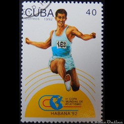 Cuba 03241 saut en longueur 40c de 1992